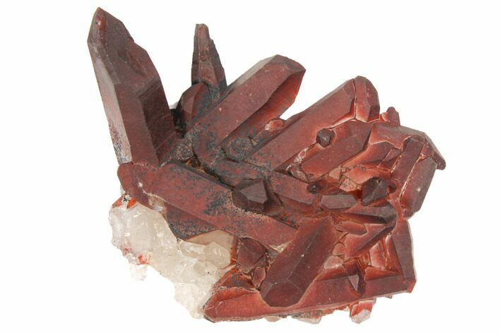 Natural, Red Quartz Crystal Cluster - Morocco #134067